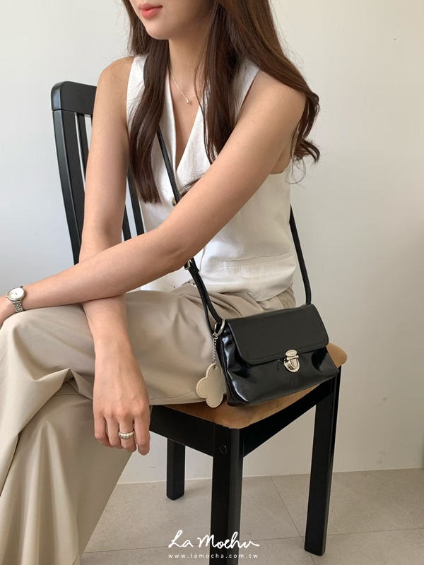 小公事牛皮斜背包